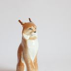 Porcelain Lynx Or Bobcat Sculpture By Lomonosov, Ussr thumbnail 13