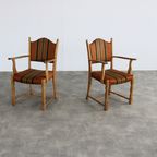 Brutalist Eetkamerstoelen | Vintage Stoelen | Deens thumbnail 3