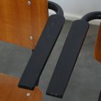 Set Van 4 Vintage Jaren ’60 Dutch Design Marko School/kantine/eetkamerstoelen Met Armleuningen thumbnail 6