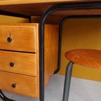 Vintage Bureau In Bauhaus Style, Retro Industriëel, Desk thumbnail 10