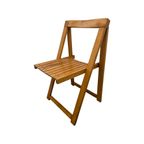 Aldo Jacober - Folding Chair Model ‘Trieste’ - Bazzani Italy - Light Oak (Wood Grain) thumbnail 2