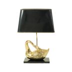 Grote Zwaan Lamp Hollywood Regency Tafellamp Regina Italy 58Cm thumbnail 7