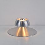 Vintage Disc Plafondlamp Aluminium Mid Century Zilver ‘70 thumbnail 4