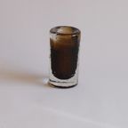 Cola Colored Vintage Glass Vase By Schott Zwiesel, Germany 1970S thumbnail 7