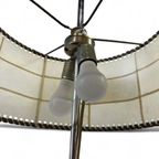 Vintage Staanlamp Met Kap Perkament & Leder Jaren 60 thumbnail 11