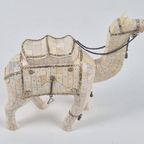Vintage Kameel Beeldje Sculptuur Mozaïek Been ‘70 Handmade thumbnail 13
