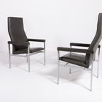 Pair Of High Back Armchairs From Fritz Hansen, 1980’S Denmark thumbnail 9