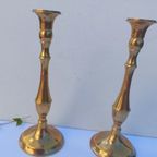 Vintage Kaarsenhouders 25 Cm.koper | Kerst thumbnail 6
