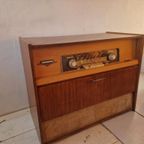 Vintage Radio Kast Met Platen Speler Telefunken thumbnail 9