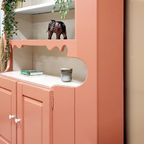 Vintage Sierlijke Buffetkastservieskast Eikenhout Terracotta thumbnail 7