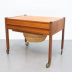 Deense Vintage Fournituren Tafel Teak thumbnail 5