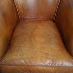 Charmante En Comfortabele Schapenleren Clubfauteuil Met Prachtige Kleuren thumbnail 6