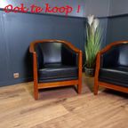 Schapenleren Vintage Clubfauteuil In Art Deco Stijl thumbnail 5