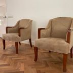 Chesterfield Club Chair Beige - Originele Vintage thumbnail 4