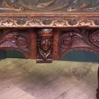 19e Eeuws Bedsteebankje C.q. -tafeltje thumbnail 10