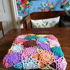 Vintage Kleurrijke Cotton Candy Crochet Sprei Jaren '70 thumbnail 12