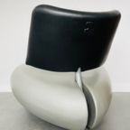 Unieke Leolux Pallone Fauteuil Zwart Zilvergrijs thumbnail 8