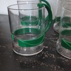 Vintage Theeglazen Met Groen Oor 4X thumbnail 2
