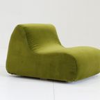 Vintage Groen Velours Fauteuil Italië , 1970S thumbnail 2