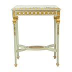Antieke Vergulde Bijzettafel Console Groen Marmer Louis Xvi thumbnail 9