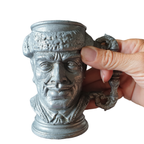 Tinnen Beker Toby Jug, Klein Formaat Hoogte 11 Cm. thumbnail 2