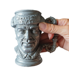 Tinnen Beker Toby Jug, Klein Formaat Hoogte 11 Cm. thumbnail 6