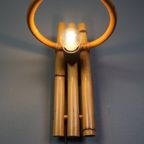 Unieke Vintage Bamboe Wand Lamp, 1950 thumbnail 6