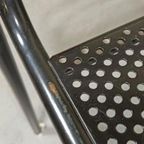 Vintage Set Van 4 Metalen Stoelen, Zwart, Perforated Metal thumbnail 15