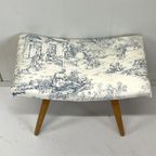 Voetenbankje Toile De Jouy Vintage Poef thumbnail 5