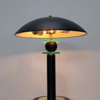 Vintage Tafellamp Hollywood Regency Stijl Zwarte Lamp Metaal thumbnail 10