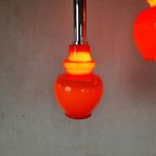 2 Space Age Opaline Chromen Hanglampen Design Vintage thumbnail 4