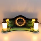 Prachtige Vintage Klok/Lamp, Hilbink Jaren '50 thumbnail 7