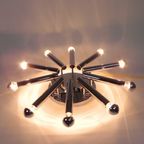 Verchroomde Sciolari Plafondlamp Met 10 Lichtpunten, Boulanger, Jaren 60 thumbnail 8