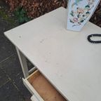 Retro Vintage Bureau, Desk Met Ladeblok, Bureautje thumbnail 4