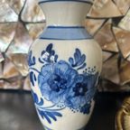 Vaasje Handpainted Blue Flowers Vintage thumbnail 3