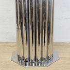 Unieke Handgemaakte Chromen Zuil / Piedestal (Art Deco) / Unique Handmade Chrome Pedestal thumbnail 9