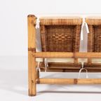Italian Modern Bamboo-Wicker Bench, 1970’S thumbnail 15