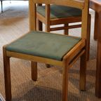 4 Musterring Massief Eikenhouten Stoelen, 1970 thumbnail 13