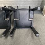Paar Zwart Lederen Arcalla Stoelen Van B&B Italia Door Paolo Piva - Jaren 90 thumbnail 6