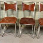 Set Van 4 Vintage Design Eetkamerstoelen thumbnail 2