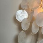 10Beschikbaar ! Capiz Schelpen Wandlampen Lamp Goud Frame Opaline Schelpen thumbnail 6