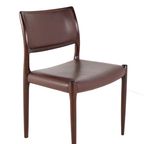 Set Van 2 +2 Stoelen Niels Otto Moller Model 65 + 80 Vintage Palissander thumbnail 10