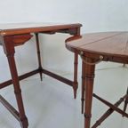 Mahonie Houten Klassieke Nest Tafeltjes. thumbnail 4