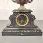 Marmeren Pendule Met Bronzen Coupe thumbnail 5