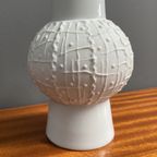 White Bisuit Ceramic Vase By Kpm 1960S thumbnail 4