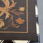 Prachtige En Sierlijke, Antieke 19e Eeuwse Hollandse Marqueterie Tafel thumbnail 9
