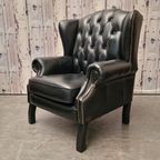 Chesterfield Lord Fauteuil – Zwart Leer thumbnail 2