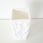 Vintage Vaas Witte Vaas Retro Pers Glas Vaasje thumbnail 4