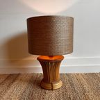 Mid Century Bamboe Rotan Italiaans Design Lampvoet Vintage thumbnail 11
