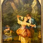 Antiek Schilderij "dans". thumbnail 6